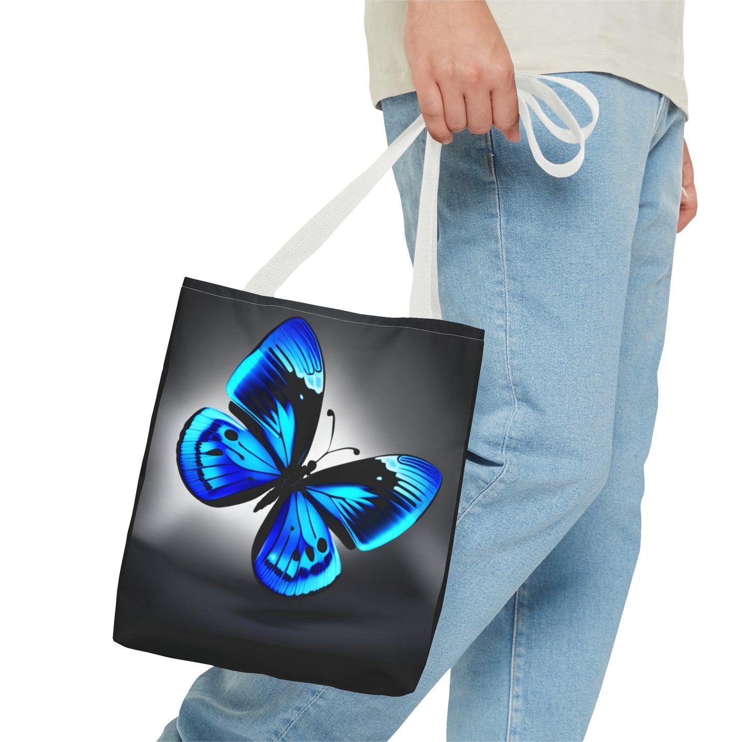 Blue Butterfly Tote Bag (AOP)